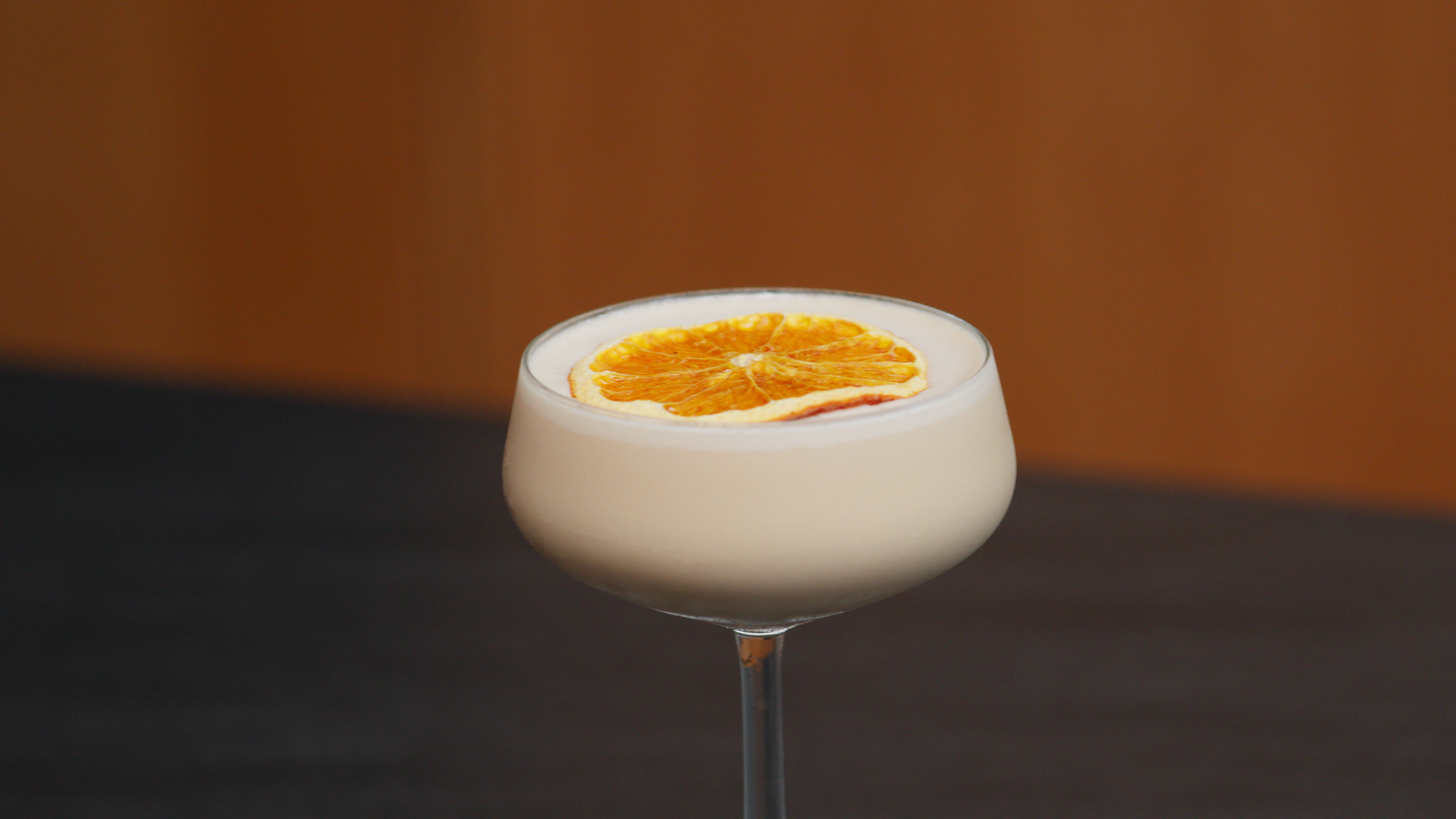 Cocktail with Jerusalem Artichokes, Coffee Liqueur and Orange